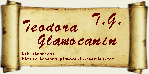 Teodora Glamočanin vizit kartica